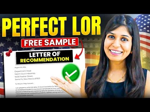 How to write the PERFECT Letter of Recommendation (with FREE SAMPLE) 🤯🔥 for Studying Abroad thumbnail