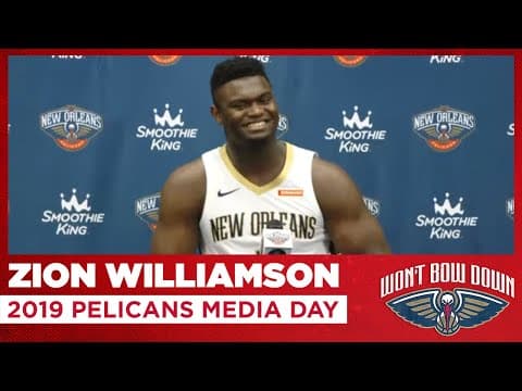 Zion Williamson Interview from 2019 Pelicans Media Day | New Orleans Pelicans thumbnail