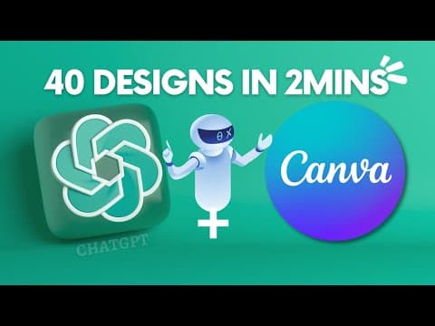 How to Create 40 Social Media Post Designs in 2mins Using ChatGPT and Canva AI thumbnail