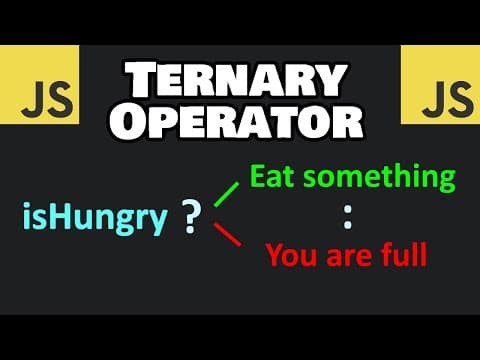 JavaScript TERNARY OPERATOR in 6 minutes!  ❓ thumbnail