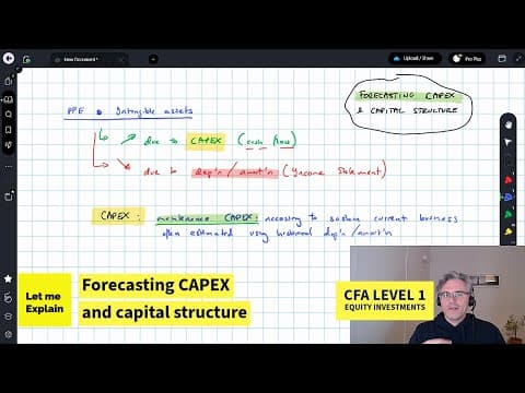 Forecasting CAPEX and capital structure (for the CFA Level 1 exam) thumbnail