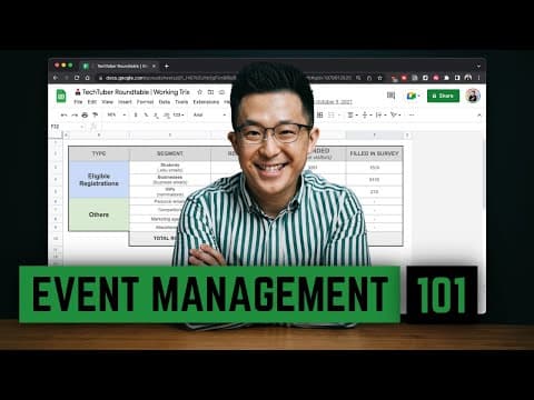 Intro to Event Planning & Management (with Google Sheets) thumbnail