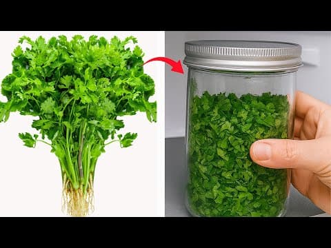 STOP Putting Cilantro in the Fridge – Keep Cilantro Fresh for a Year l 5-Star Chef’s Secret thumbnail
