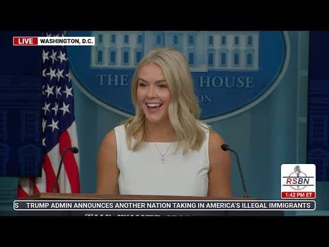 WATCH: White House Press Secretary Karoline Leavitt Holds a Press Briefing - 8/19/25 thumbnail