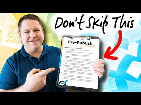 What Is the Essential Pre-Publish Checklist for Blog Posts? thumbnail