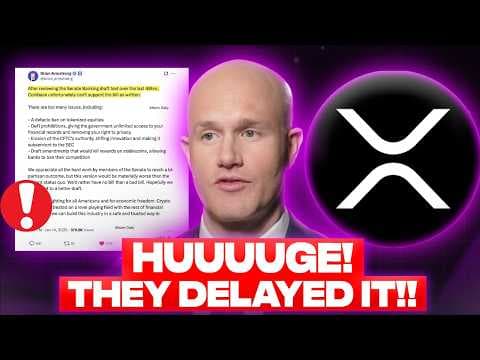CRAZY XRP NEWS!!! THEY JUST DELAYED IT!! IMPORTANT MESSAGE FROM COINBASE CEO! thumbnail
