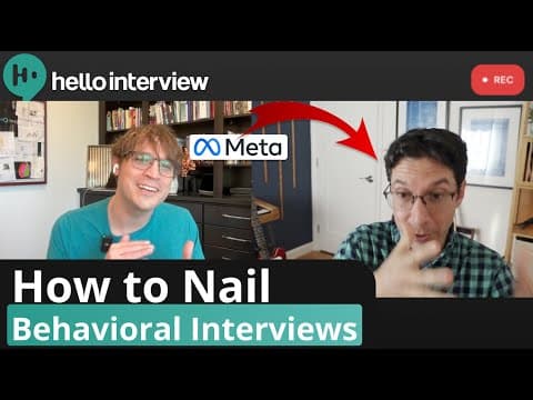 Behavioral Interview Discussion with Ex-Meta Hiring Committee Member thumbnail