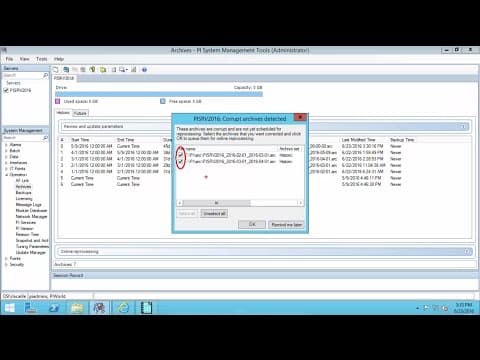 OSIsoft: Auto Detect Corrupt Archives & Reprocess Them Online with PI Data Archive 2016 [v3.4.4] thumbnail
