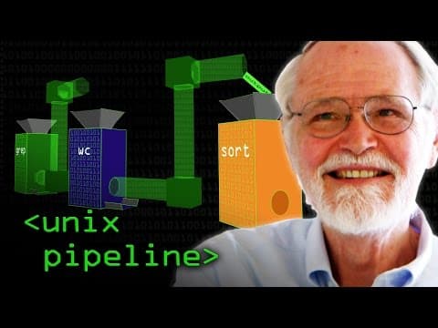 Unix Pipeline (Brian Kernighan) - Computerphile thumbnail