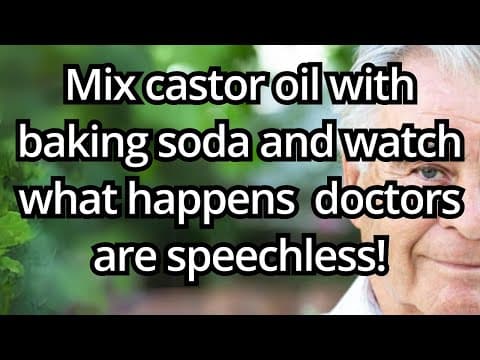 Mix Castor Oil with Baking Soda and Watch What Happens – Doctors Are Speechless! | Barbara O'Neill thumbnail