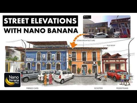 Street Elevations with Nano Banana Pro | Step-by-Step with PROMPTS 🔥 thumbnail