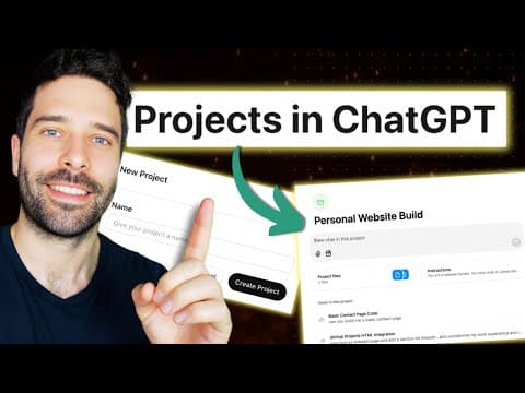 How to use chatGPT Projects: Walkthrough, Use Cases & Comparisons to Claude thumbnail