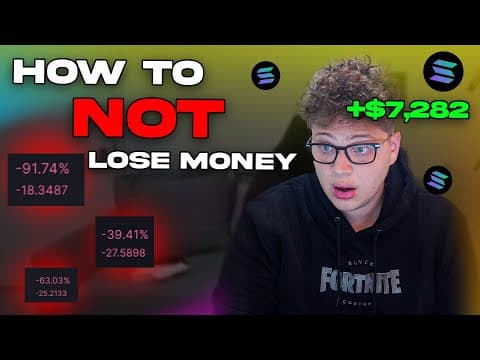 How To NOT Lose Money While Trading | SOLANA MEMECOINS thumbnail