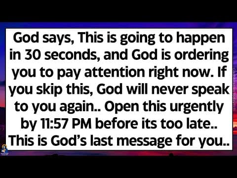 🧾God says, stop. This will happen in 30 seconds, If you skip this, God will never speak to you again thumbnail