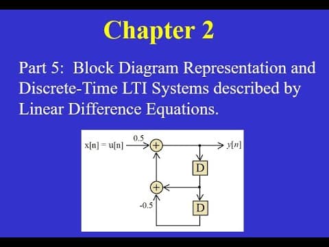 Chapter 02 Part 5:  Block Diagram Representation and DT Linear Difference Equations. thumbnail
