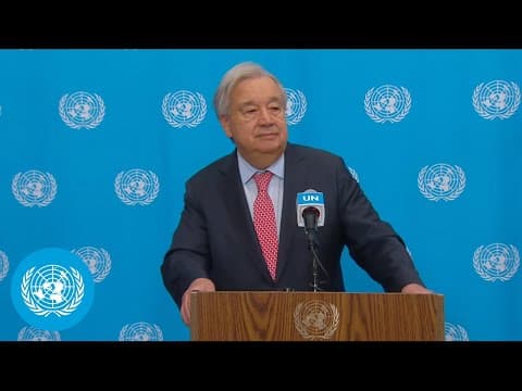 Middle East: Fighting is triggering a chain reaction - UN Chief's Stakeout | United Nations thumbnail
