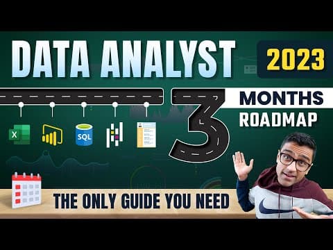 Data Analyst Roadmap 2023 | Learn data analytics skills in 3 months thumbnail