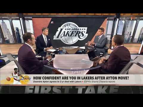 CONCERNS FOR THE LAKERS 😳 Will Deandre Ayton HELP MOTIVATE Luka Doncic in LA? 👀 | First Take thumbnail