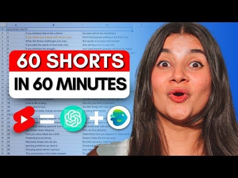I made 60 YouTube shorts in 60 mins with just 2 AI tools thumbnail