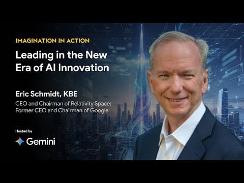 The Most Consequential Decade: Eric Schmidt on America, AI, and the Race for the Future thumbnail