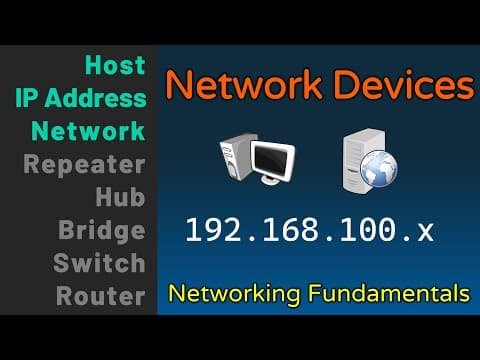 Network Devices - Hosts, IP Addresses, Networks - Networking Fundamentals - Lesson 1a thumbnail