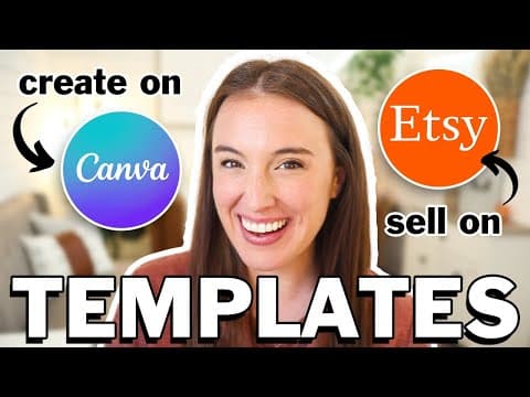 How to use Canva to design + sell CANVA TEMPLATES (and make major PASSIVE INCOME!! 💰) thumbnail