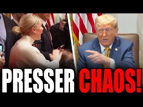 WATCH: Trump SCREAMS FOR LEAVITT, Then She LUNGES to BERATE Reporter! thumbnail