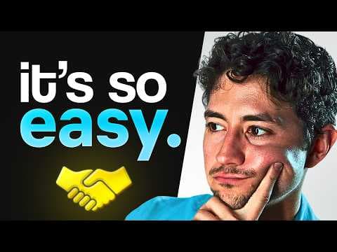 If you're struggling to land your first AI client, watch this thumbnail
