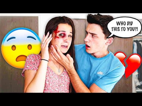 I GOT BEAT UP PRANK ON FIANCE! *CUTE REACTION* thumbnail
