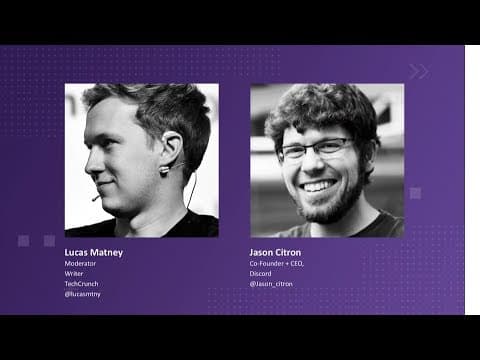 United in Discord with Jason Citron (Discord) | Disrupt SF 2018 thumbnail