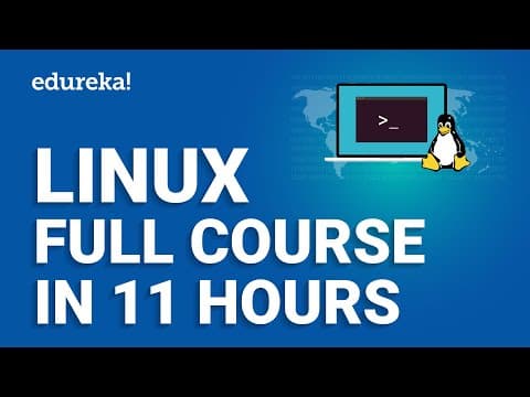 Linux Full Course - 11 Hours [2024]  | Linux Tutorial For Beginners | Linux Training | Edureka thumbnail