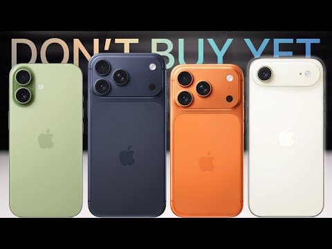 iPhone 17 vs 17 Pro vs iPhone Air - Which Should You Buy? (Buyer's Guide) thumbnail