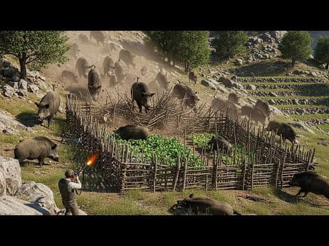 UNBELIEVABLE ! Chasing the Wild Boars to End - Farmers Deal with Millions of Invasive Wild Boars thumbnail