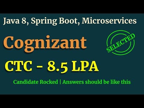 Cognizant Java Spring Boot Interview | Java Interview Questions & Answers thumbnail