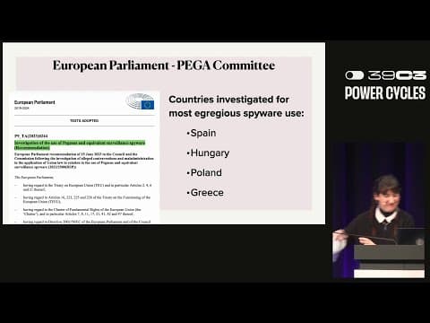 39C3 - Suing spyware in Europe: news from the front! thumbnail