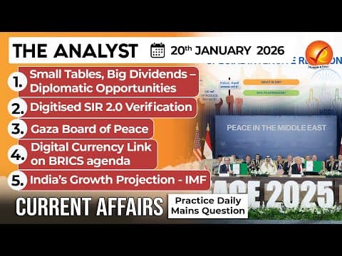 Current Affairs Today 20 JAN 2026 I UPSC Daily Current Affairs I The Hindu Analysis I The Analyst thumbnail
