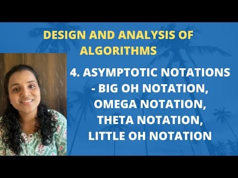 4. Asymptotic Notations - Big Oh, Omega, Theta, Little Oh Notation |DAA| thumbnail