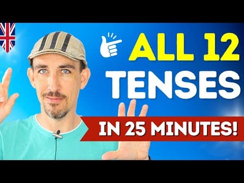 ALL 12 Verb Tenses in English… EXPLAINED! 🔥 thumbnail