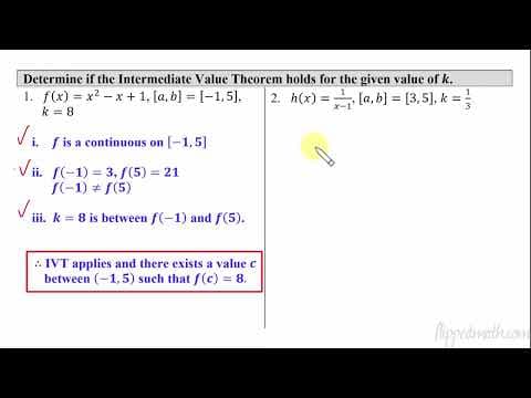 Calculus AB/BC – 1.16 Intermediate Value Theorem thumbnail