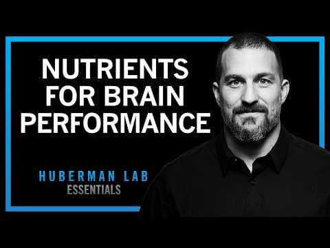 Food & Supplements for Brain Health & Cognitive Performance | Huberman Lab Essentials thumbnail