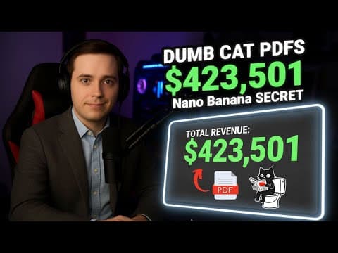 These Dumb Cat PDFs Made $423,501 (Use Nano Banana To Copy This) thumbnail