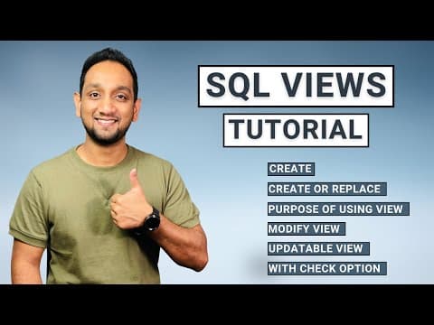 SQL Views Tutorial | VIEWS in SQL Complete Tutorial thumbnail
