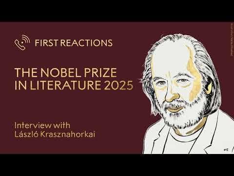 First reactions | László Krasznahorkai, Nobel Prize in Literature 2025 | Telephone interview thumbnail