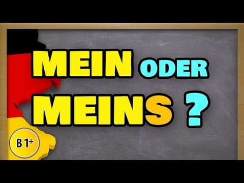 Possessive Power: Articles vs. Pronouns in German thumbnail