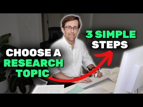 How To Choose A Research Topic For A Thesis Or Paper (3 Crazy Simple Steps) thumbnail