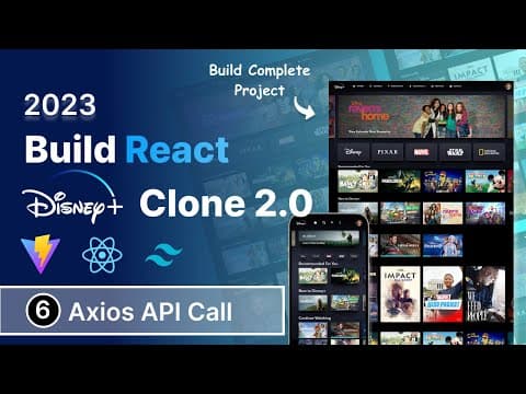 #6 Build Full Stack Disney clone Project using React, Tailwind CSS, Vite : Axios API Call thumbnail