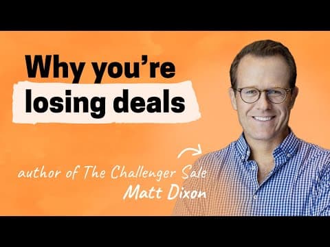 The surprising truth about what closes deals: Insights from 2.5m sales conversations | Matt Dixon thumbnail