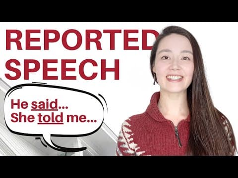 REPORTED SPEECH | INDIRECT SPEECH | DIRECT SPEECH - statements, questions, commands thumbnail