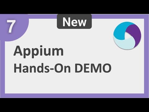7 | Appium Step by Step | Complete Hands On DEMO and Recording with Appium Inspector thumbnail