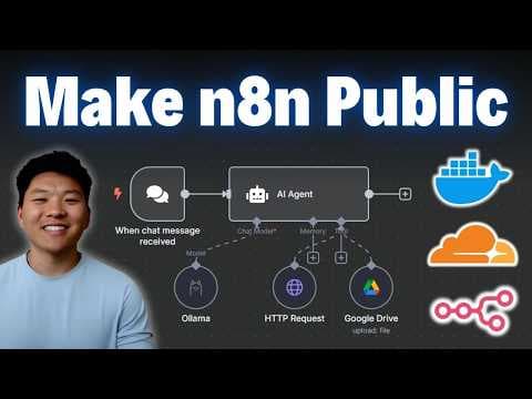 How to Set Up a Cloudflare Tunnel for Local n8n (2025) thumbnail